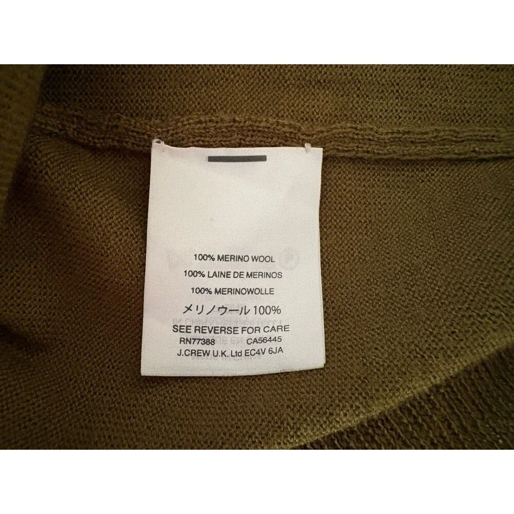 J. Crew Merino Wool Crew Neck Sweater Women’s Size XS Olive Green EUC